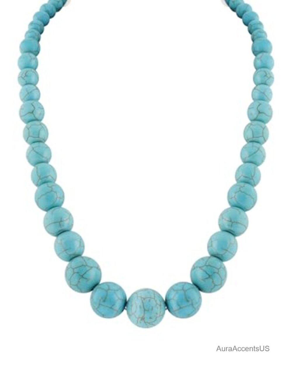 Boho Turquoise Bead Long Strand Necklace Women Statement Jewelry Gift